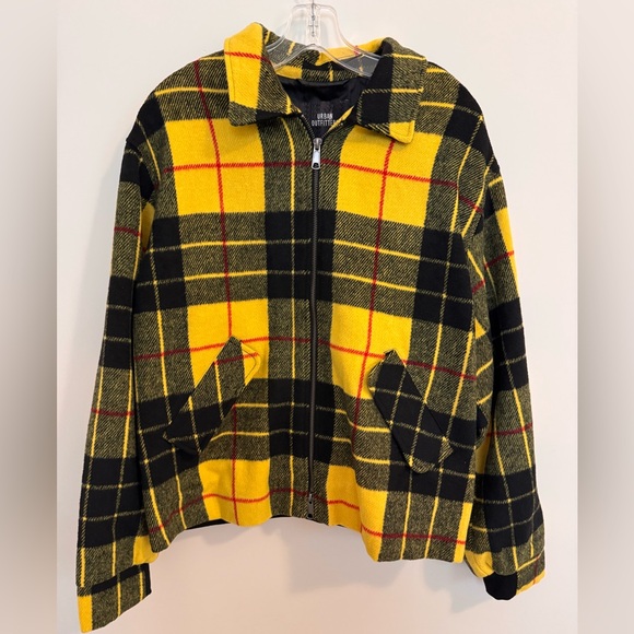 Urban Outfitters Brushed Plaid Flannel Zip Jacket Size Large NEW UNISEX - Picture 3 of 12